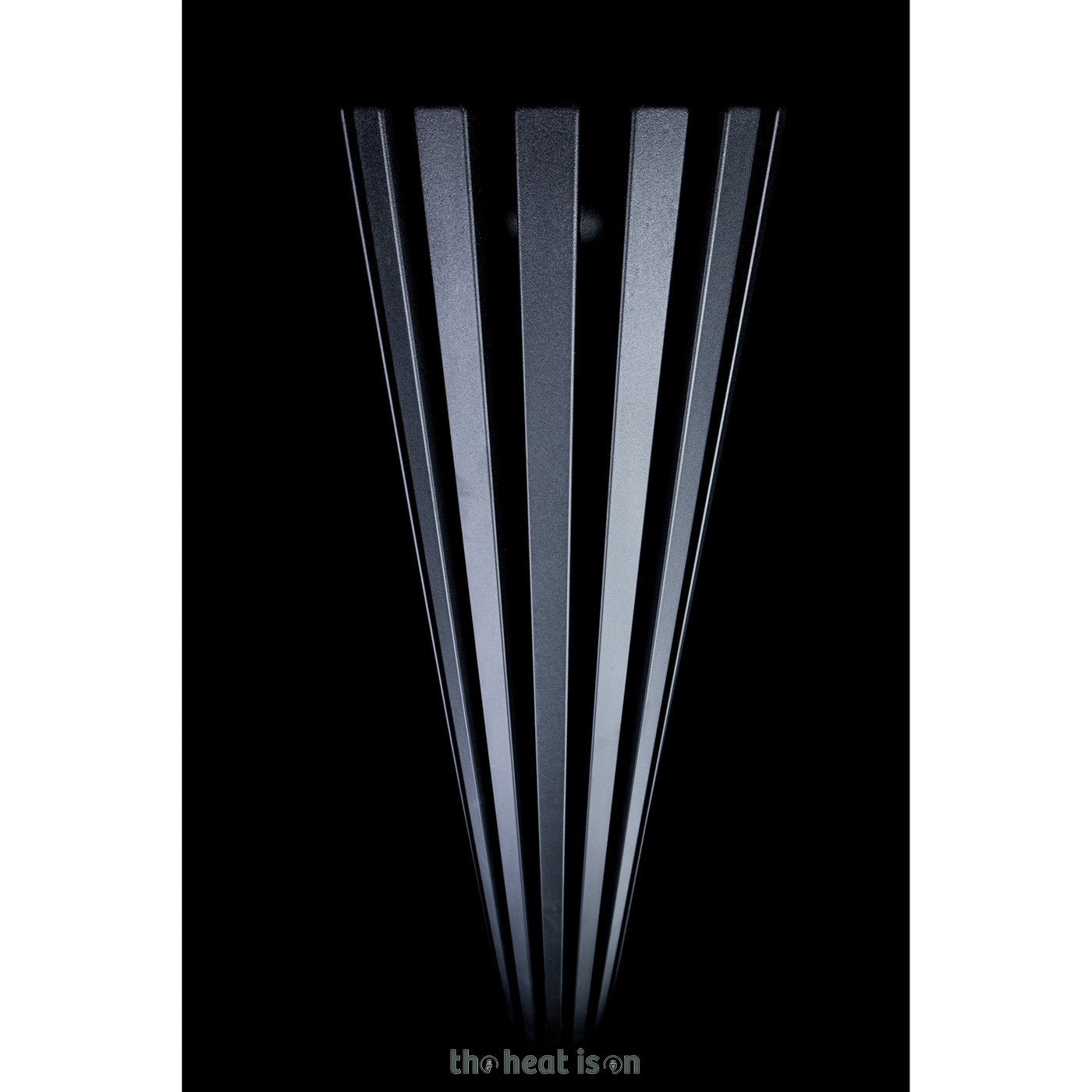 Terma TRIGA AN, 1900h x 280w(mm), 3590 BTUs Half Round Vertical Designer Radiator, Heban Black