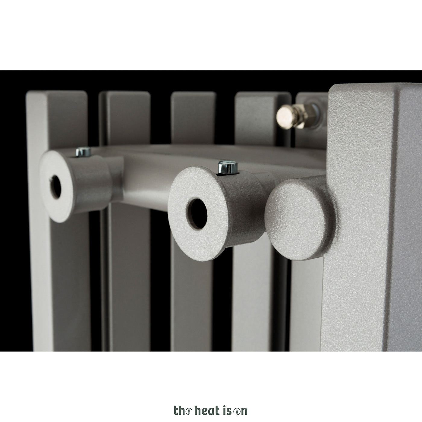Terma TRIGA AN, 1900h x 280w(mm), 3590 BTUs Half Round Vertical Designer Radiator, Metallic Beige (aka Taupe Grey)