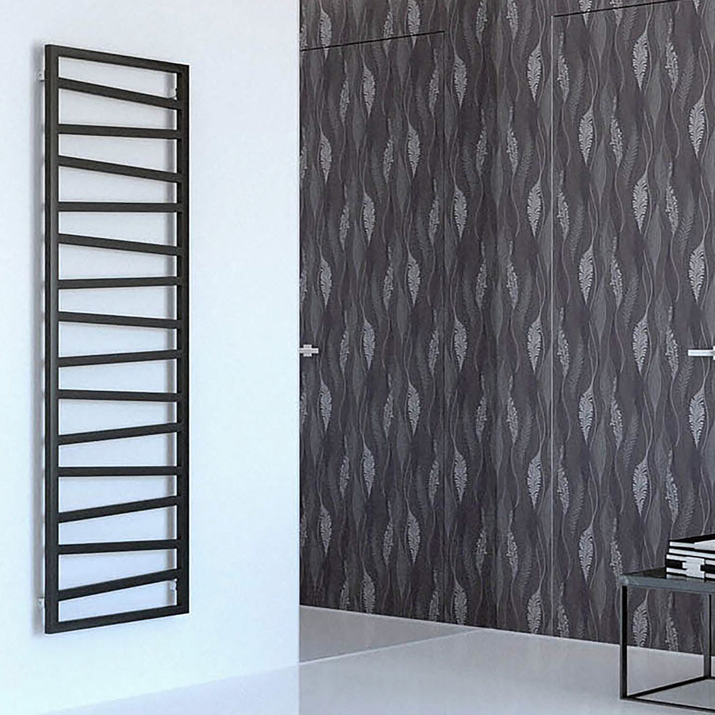 Terma ZIG ZAG, 1780h x 500w(mm), 2139 BTUs, Heated Towel Rail, Heban