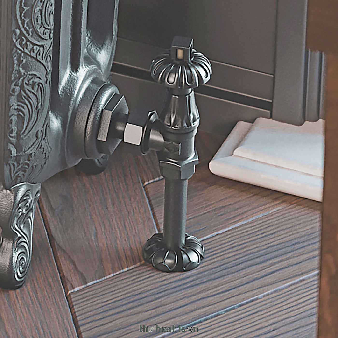 Thermostatic Radiator Valves (TRVs) & Pipe Masking,  Raw Metal, LEFT or RIGHT SIDED, ANGLED, ARTISTIC