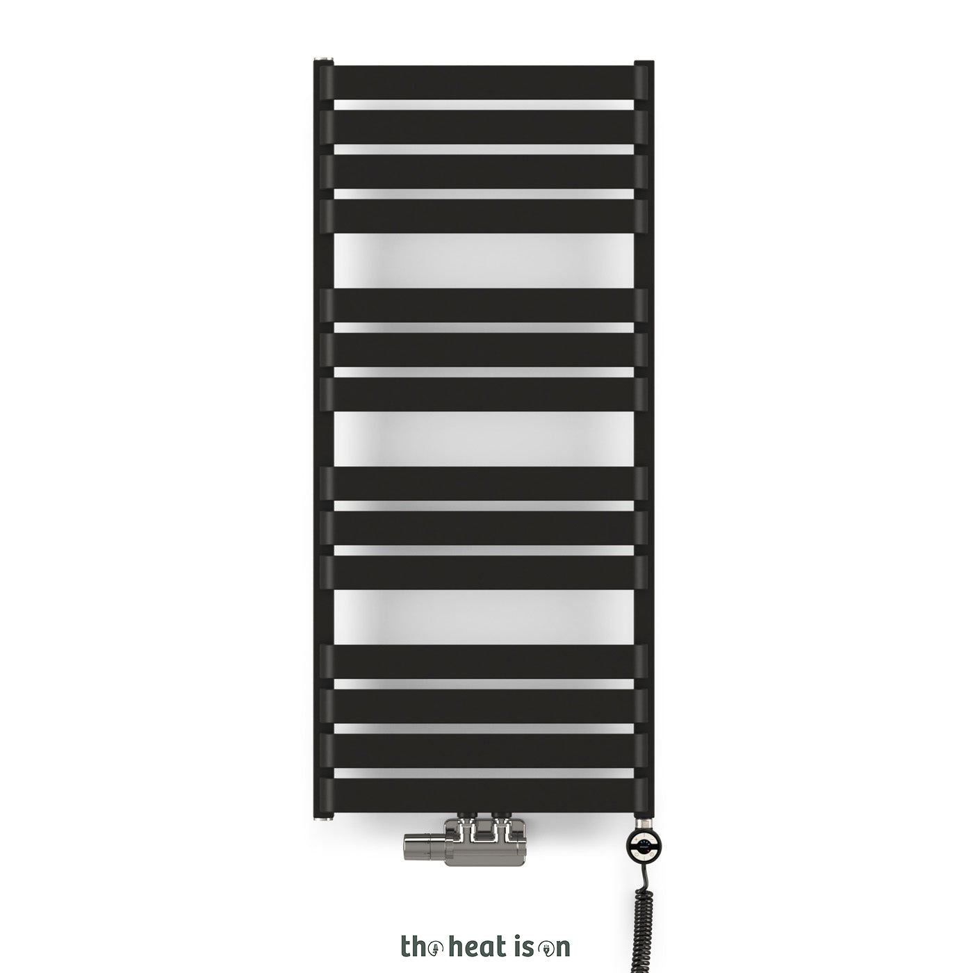 11-terma-warp-t-dual-fuel-towel-rail-1110h-x-500wmm-50mm-connections-1887-btus-600w-matt-black-ral-9005-with-twins-valves-in-chrome-moa-in-black-30-60oc