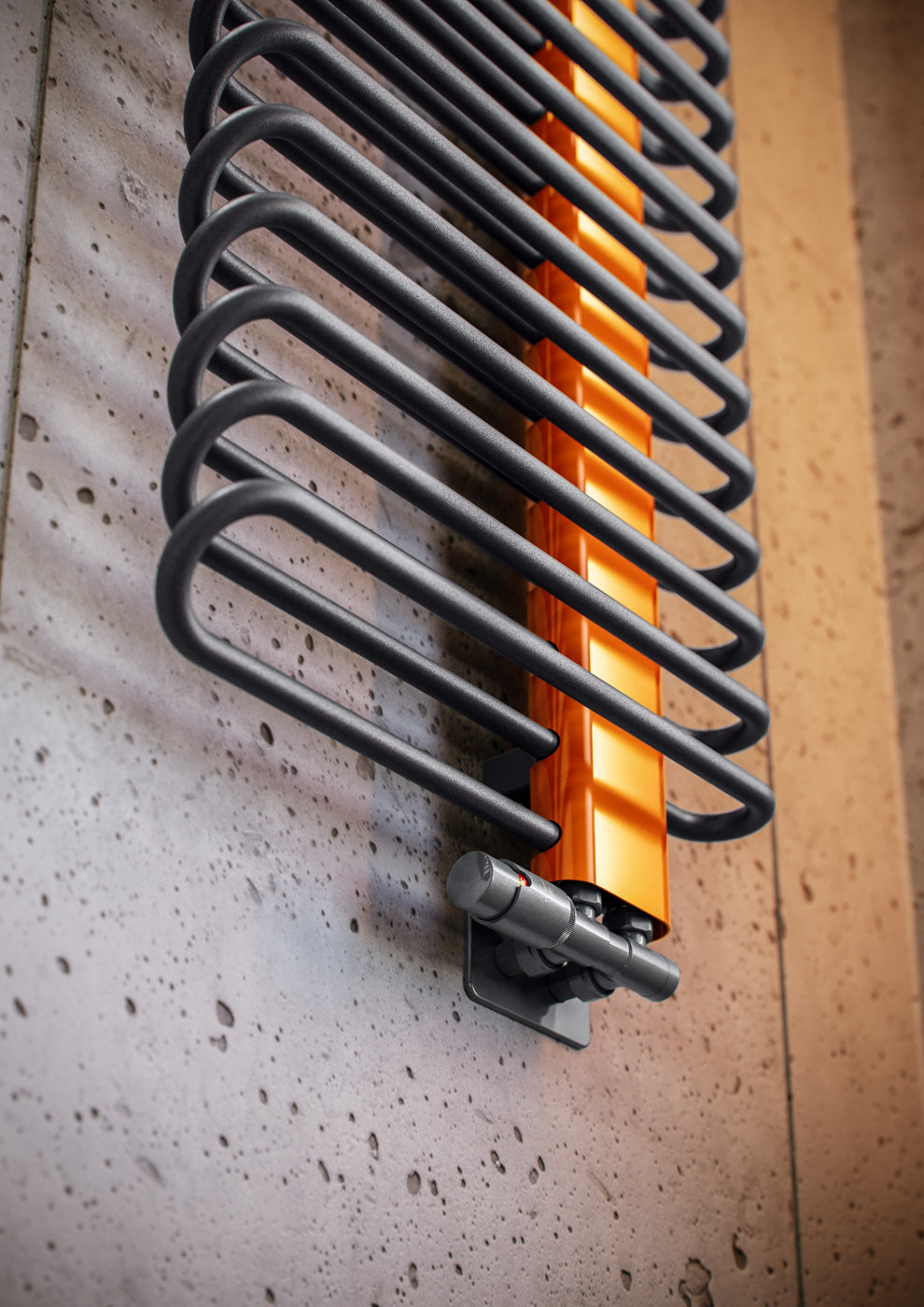 11_Terma-MICHELLE_-1200h-x-500w_mm_-2459-BTUs-Heated-Towel-Rail_-Graphite-Grey-_Bars_-Orange-RAL-2003-_Masking