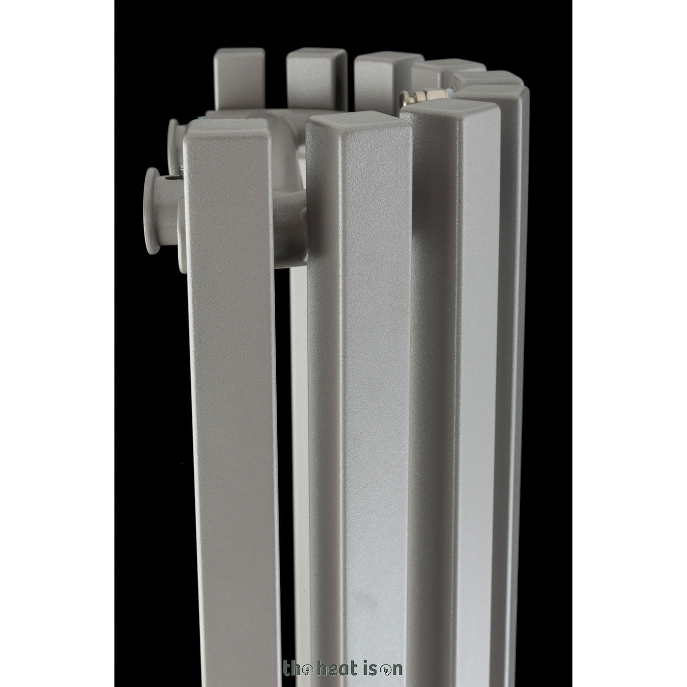 Terma TRIGA AN, 1900h x 280w(mm), 3590 BTUs Half Round Vertical Designer Radiator, Metallic Beige (aka Taupe Grey)