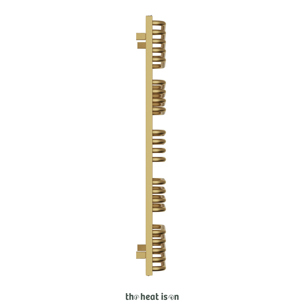 Terma ALEX Dual Fuel Towel Rail, 1140h x 500w(mm), 2017 BTUs/ 600w, Brass (premium wet paint) (with INTEGRA 3 Axis Dual Fuel Valve in Brass & MOA Wi-Fi Element in Brass 30-60¡c)