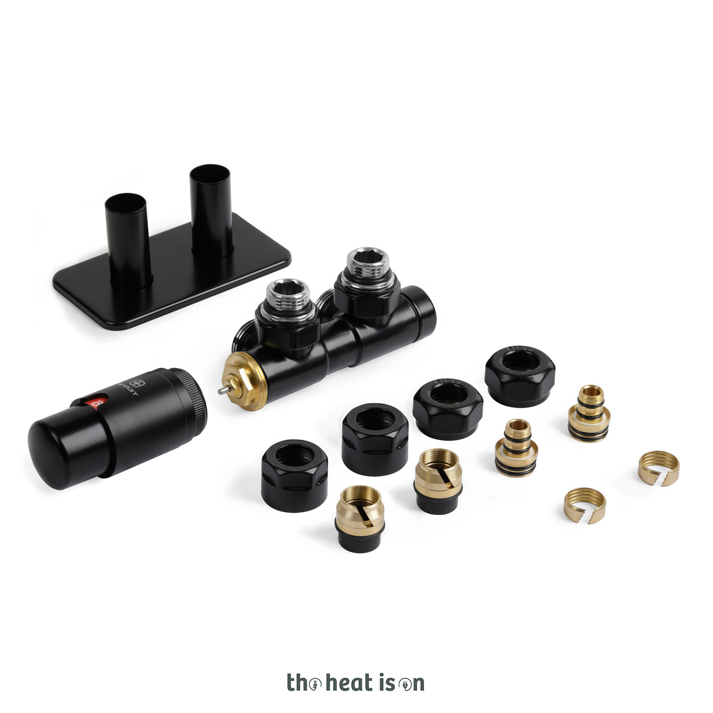 12_02_Thermostatic-50mm-Towel-Rail-Valves-_TRVs_-_-Pipe-Masking_-Matt-Black-_RAL-9005_-LEFT-SIDED-ANGLED_-TWINS