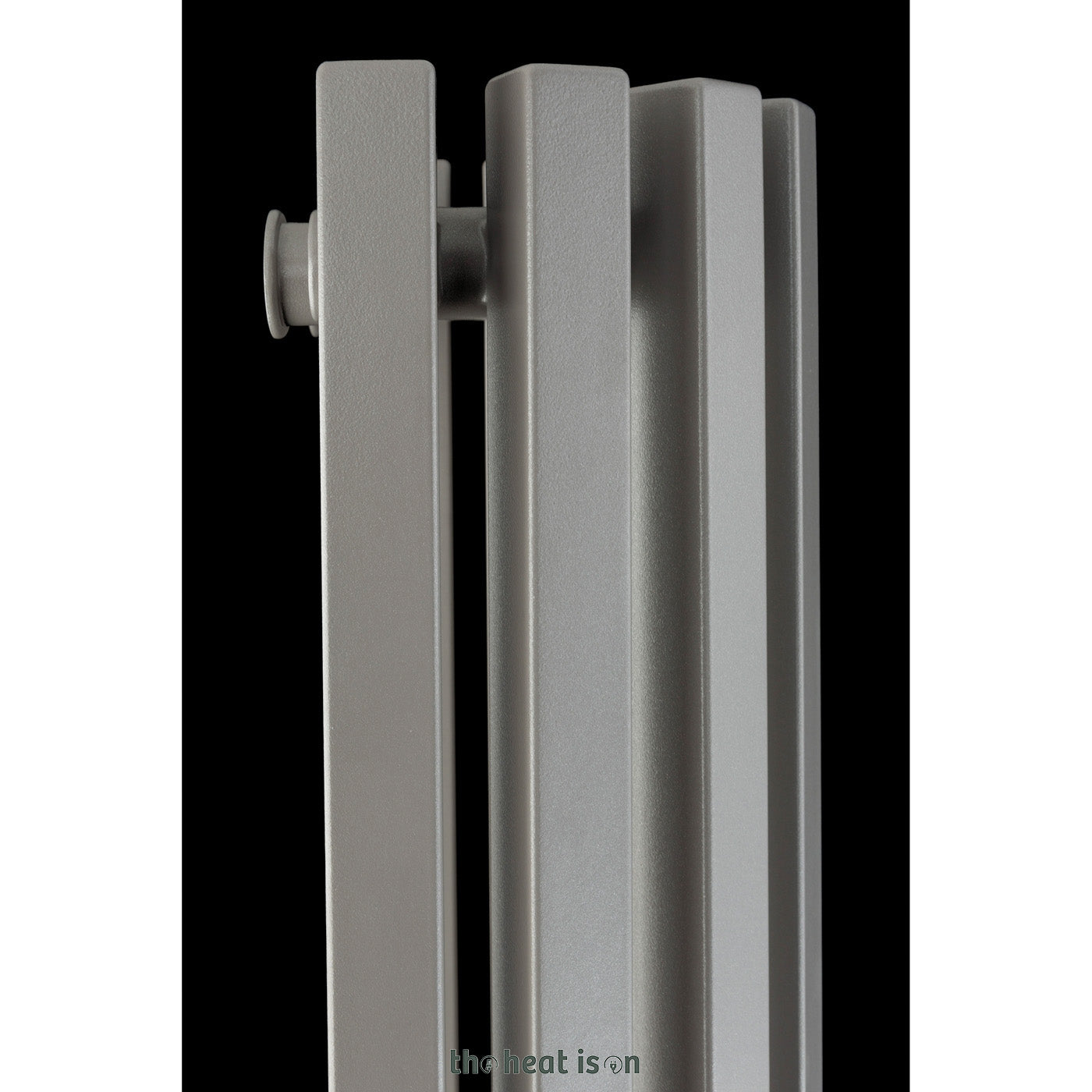 Terma TRIGA AN, 1900h x 280w(mm), 3590 BTUs Half Round Vertical Designer Radiator, Metallic Beige (aka Taupe Grey)