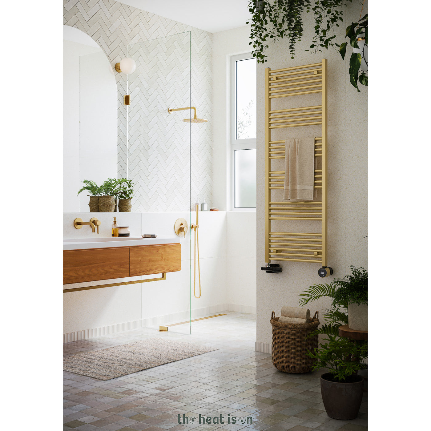 13-terma-fiona-dual-fuel-towel-rail-1380h-x-500wmm-2003-btus-600w-brass-with-unico-dual-fuel-valve-in-soft-black-veo-black-brass-wi-fi-element-30-60oc
