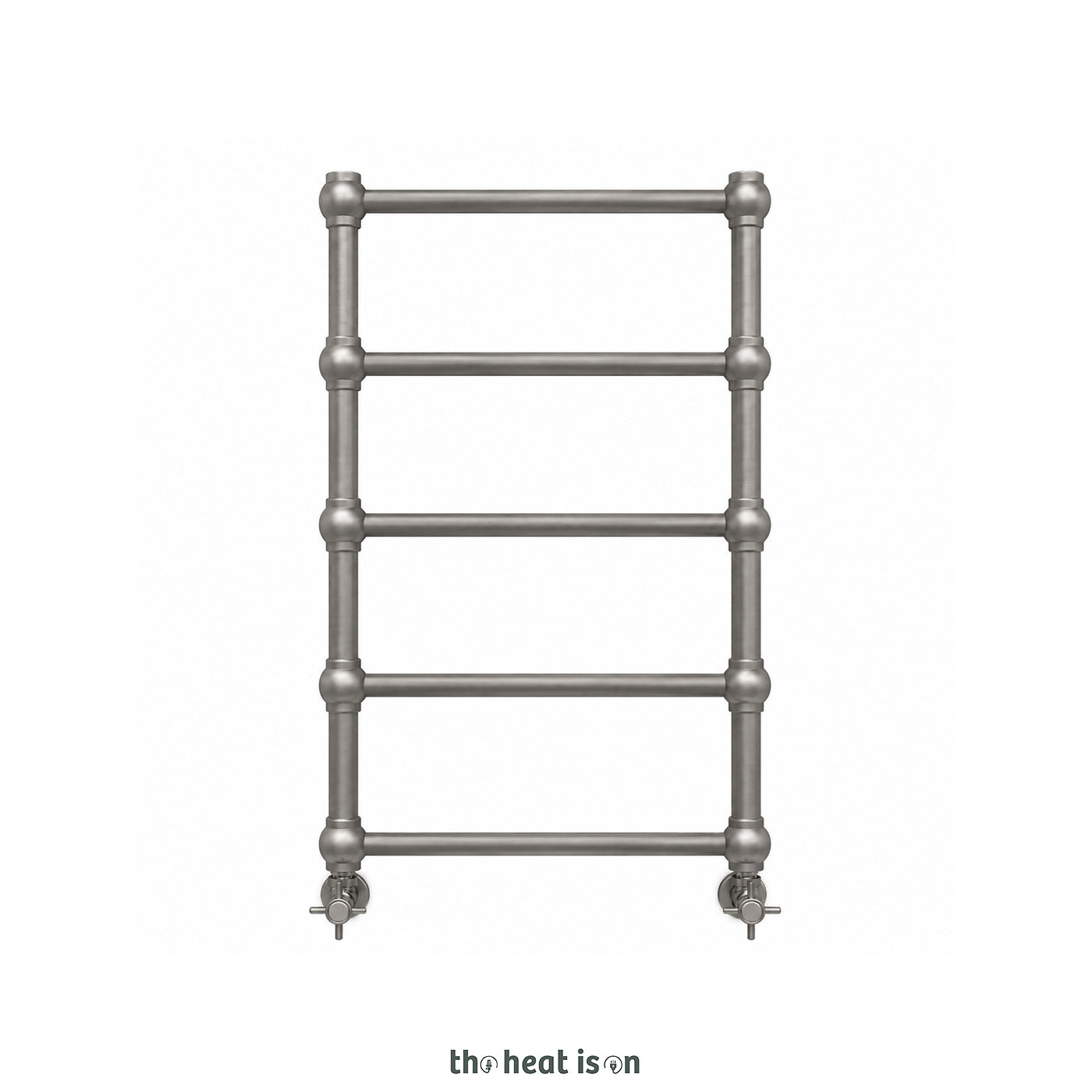 Terma RETRO, 800h x 504w(mm), 717 BTUs Heated Towel Rail, Inox Grey