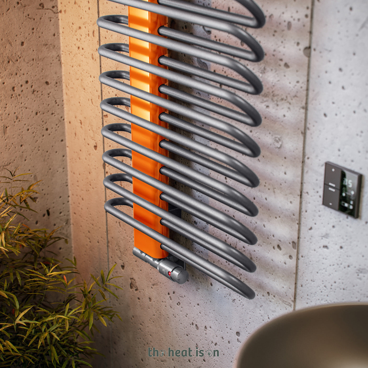 13_Terma-MICHELLE_-1200h-x-500w_mm_-2459-BTUs-Heated-Towel-Rail_-Graphite-Grey-_Bars_-Orange-RAL-2003-_Masking_31003460-2755-4b30-812d-ed27013b1447