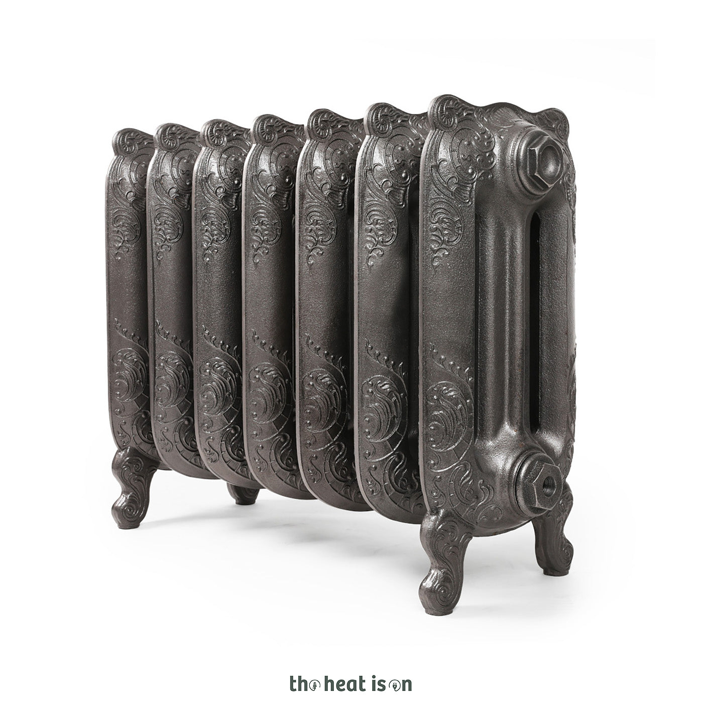 Terma OXFORD, 470h x 606w(mm), 2051 BTUs Horizontal Cast Iron Radiator, Raw Metal