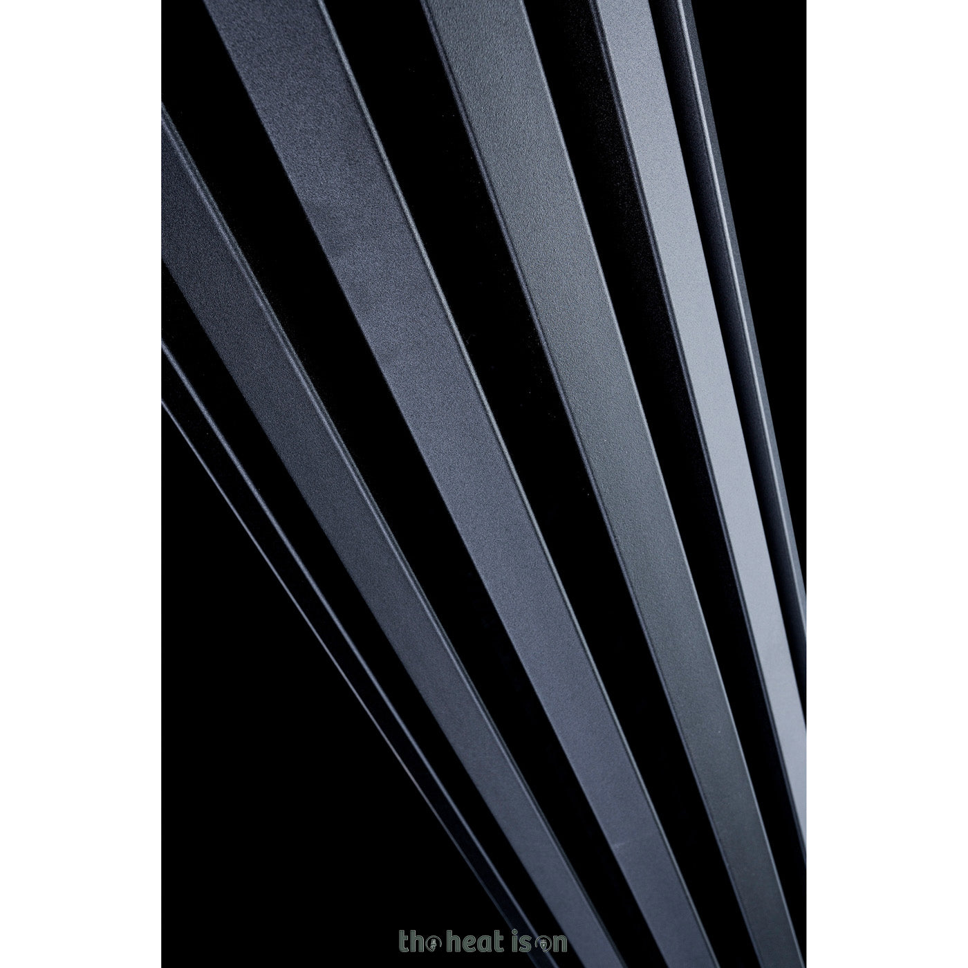 Terma TRIGA AN, 1900h x 280w(mm), 3590 BTUs Half Round Vertical Designer Radiator, Heban Black