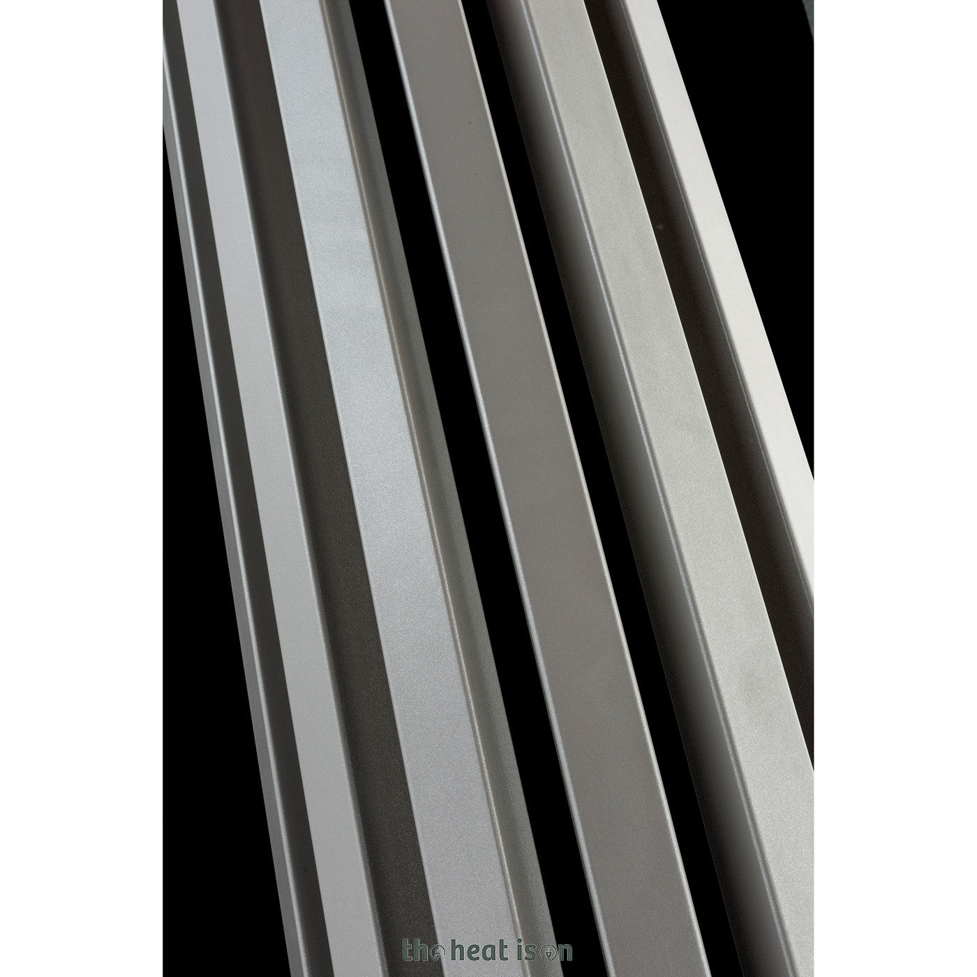 Terma TRIGA AN, 1900h x 280w(mm), 3590 BTUs Half Round Vertical Designer Radiator, Metallic Beige (aka Taupe Grey)