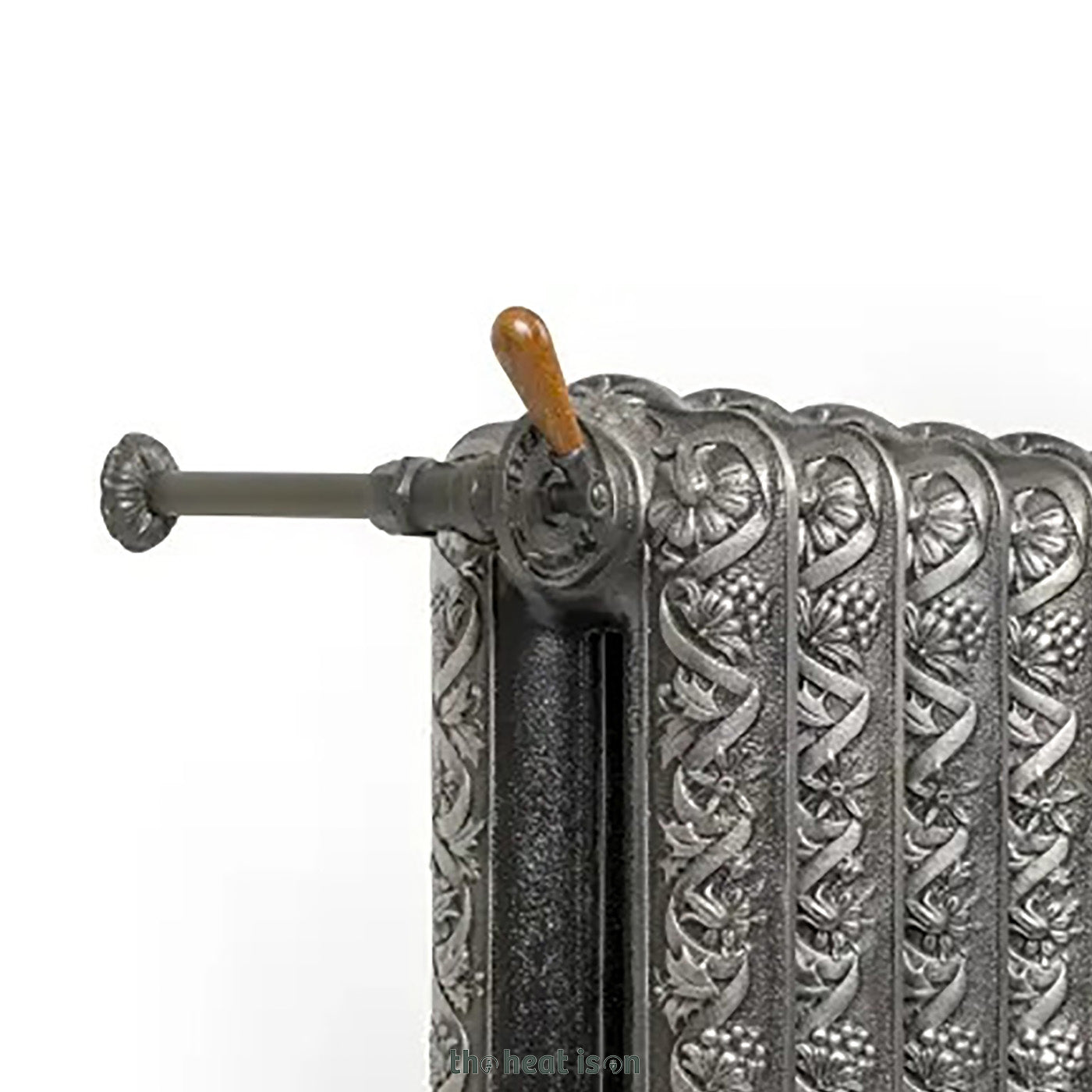 Thermostatic Radiator Valves (TRVs) & Pipe Masking,  Raw Metal, LEFT or RIGHT SIDED, ANGLED, ARTISTIC with HANDLE