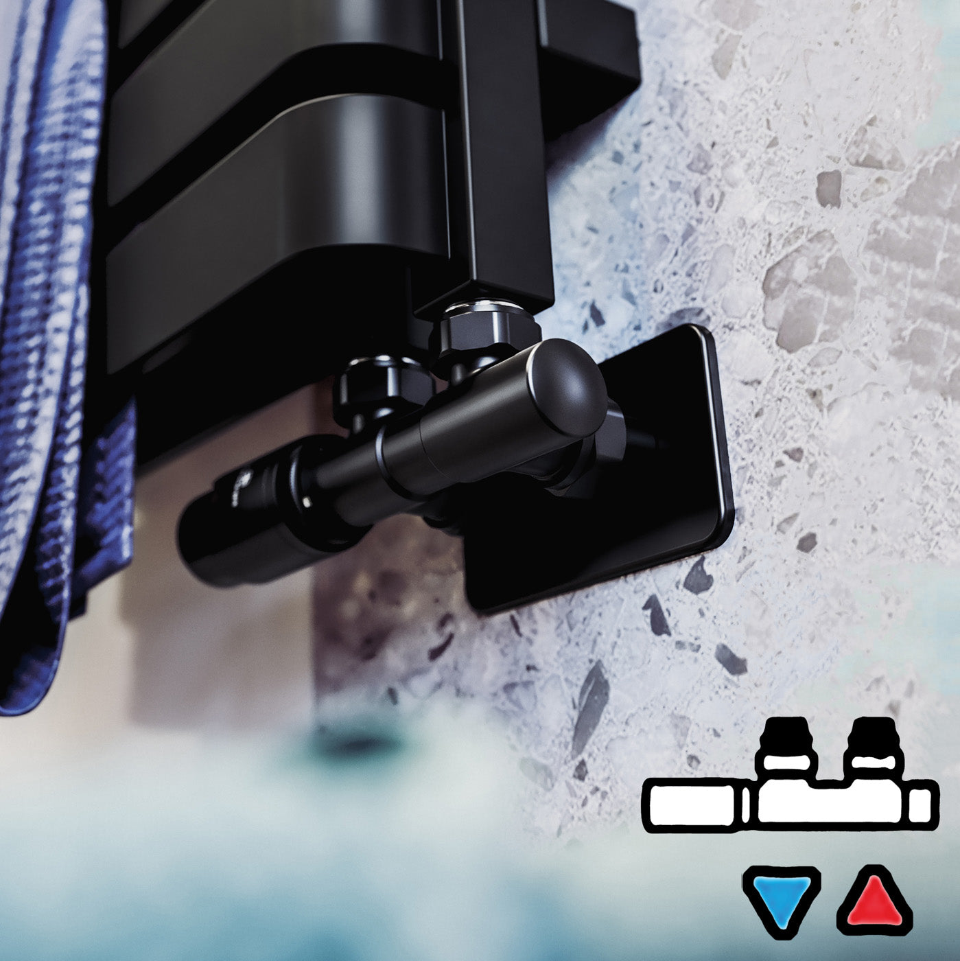 14_02_Thermostatic-50mm-Towel-Rail-Valves-_TRVs_-_-Pipe-Masking_-Matt-Black-_RAL-9005_-LEFT-SIDED-ANGLED_-TWINS