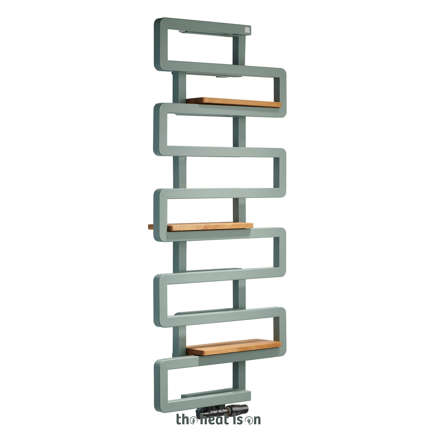 14_Wooden-Shelf-Accessory_-Oak_--for-Terma-BOOKIE-Towel-Rail_-400mm-Wide-Stand-Model