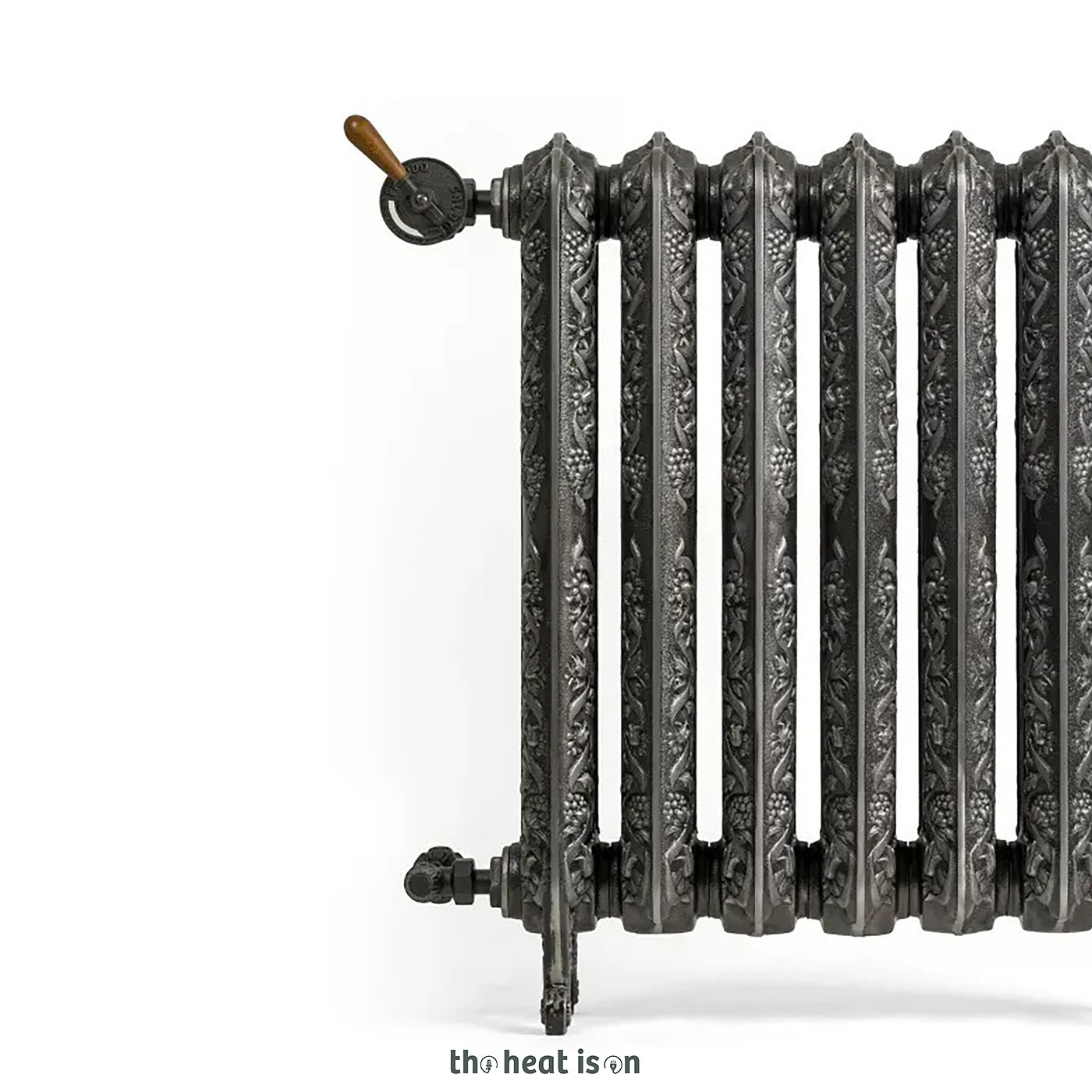 Thermostatic Radiator Valves (TRVs) & Pipe Masking,  Raw Metal, LEFT or RIGHT SIDED, ANGLED, ARTISTIC with HANDLE