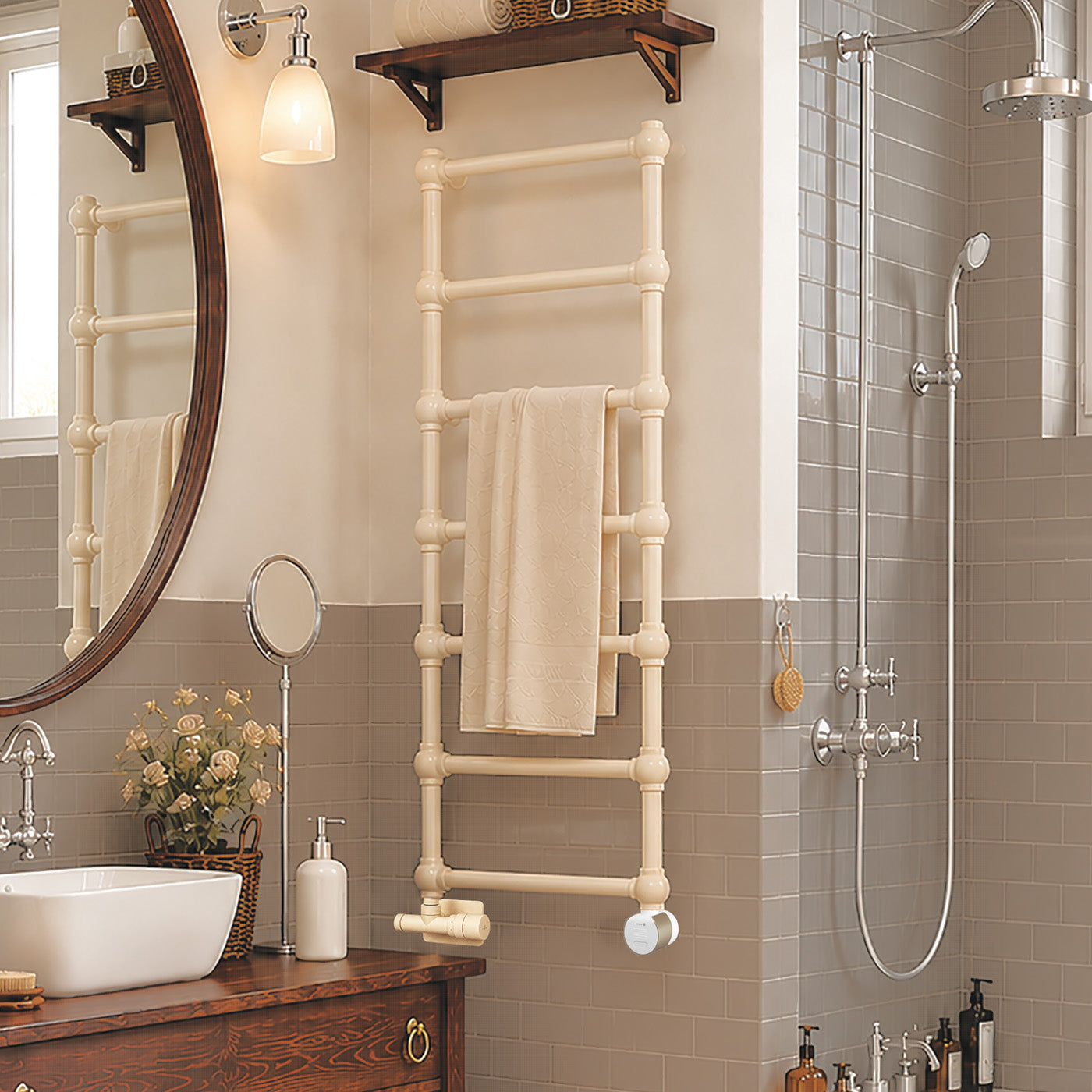 17-terma-retro-dual-fuel-towel-rail-1170h-x-504wmm-1051-btus-300w-sparkling-cream-with-unico-dual-fuel-valve-in-sparkling-cream-veo-white-champagne-wi-fi-element-30-60-c