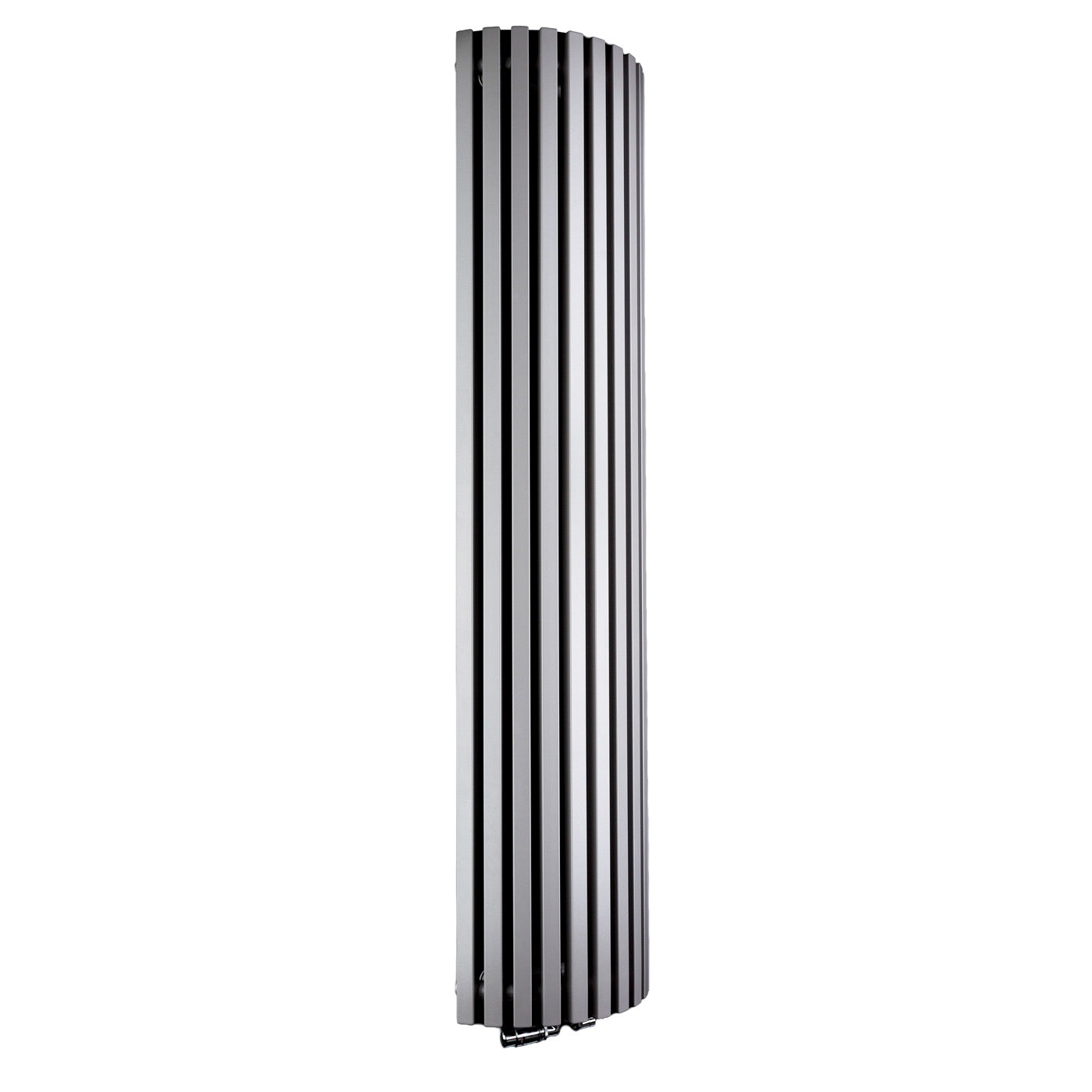 Terma TRIGA AW, 1900h x 430w(mm), 4282 BTUs Half Round Vertical Designer Radiator, Metallic Beige (aka Taupe Grey)