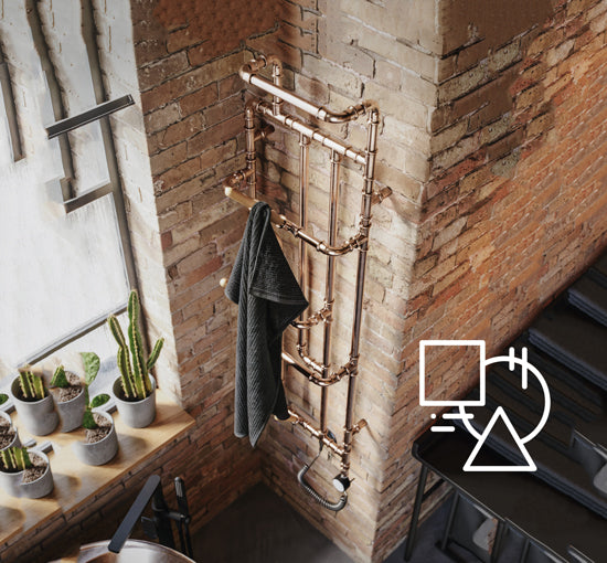abstract or geometric inspired electric radiators