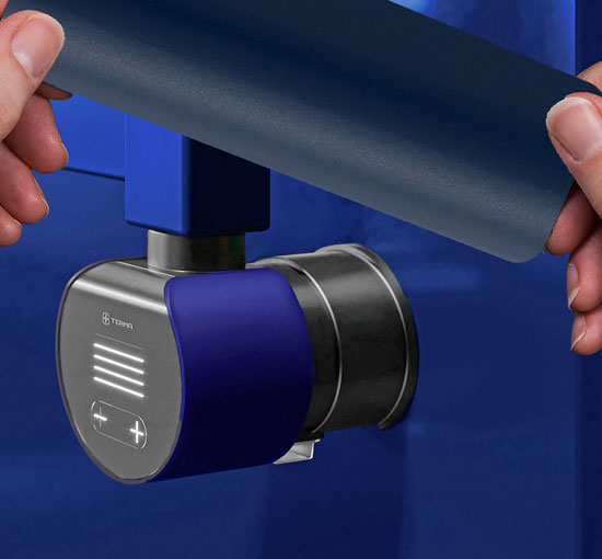 heating elements for trend colour : blue