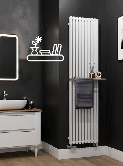 Designer-Radiators-with-Wooden-Shelves-or-Hanger-Accessories-Collection
