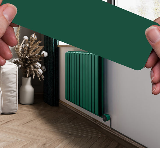 electric racing green radiators for bold colour-led spaces