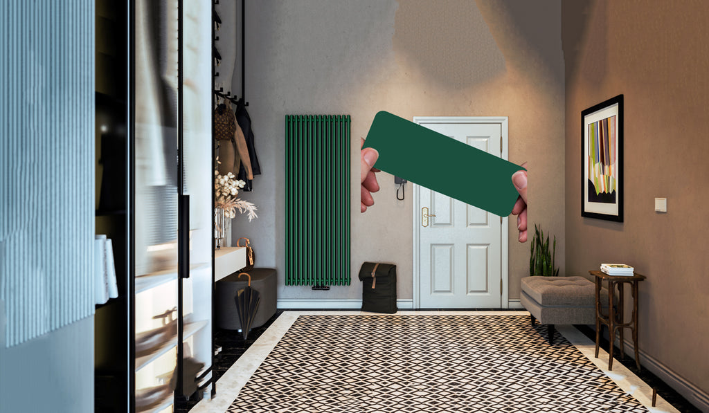 trending colour radiators in racing green