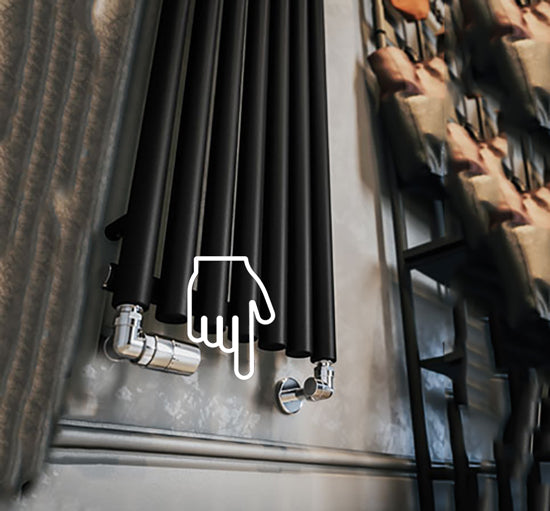 Bottom Inlet Radiators designer radiators with neat underside valve connections