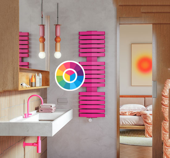 bold-bright-colour-electric-towel-rails-collection