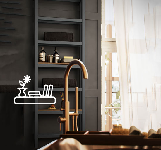 electric-towel-rail-with-wooden-shelves