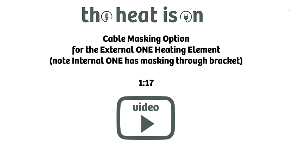 Cable Masking Option
for the External ONE Heating Element
(note Internal ONE has masking through bracket)