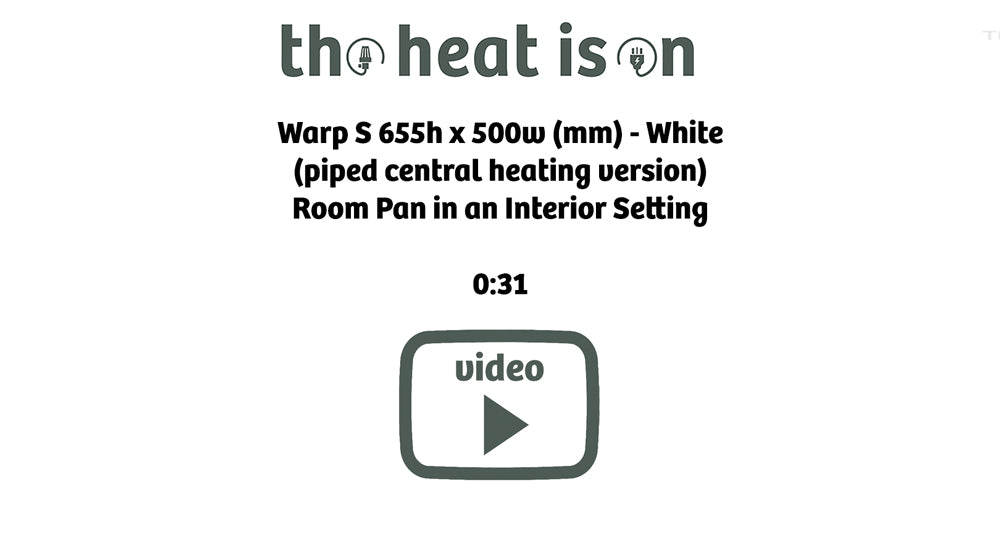Terma Warp S 655h x 500w (mm) - White
(piped central heating version) 
Room Pan in an Interior Setting