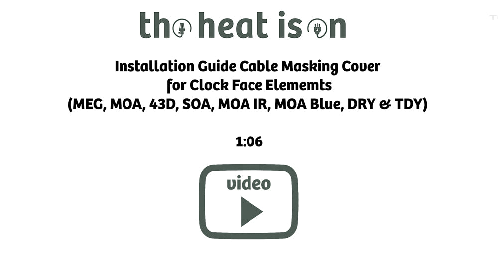 Installation Guide Cable Masking Cover 
for Clock Face Elememts
(MEG, MOA, 43D, SOA, MOA IR, MOA Blue, DRY & TDY) 
