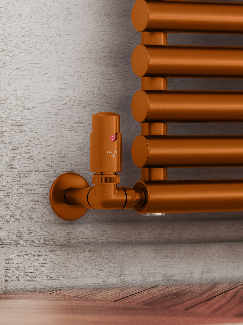 radiator valves collection from the heat is on